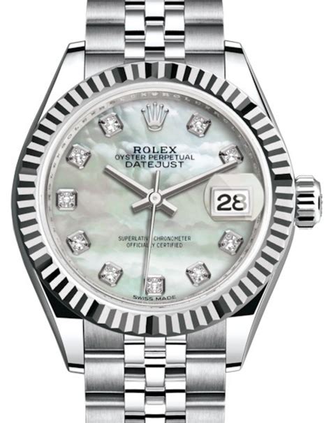 rolex lady datejust 28 white dials in arm|rolex datejust 28 price.